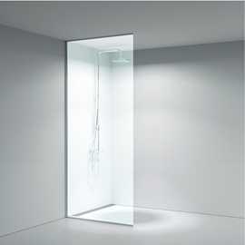 Walk-In 255 gulv til loft fastvæg - Valgfrit beslag/glastype 