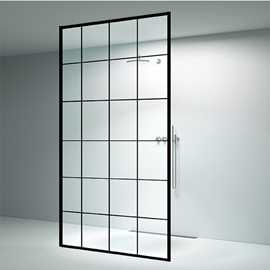 Walk-In 455 gulv til loft fritstående væg, New York 10mm