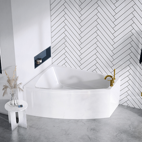 Nordum hörnbadkar 1580x1180mm, vänstra