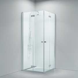 Savona 110 Bifold Shower Screen, STD 800mm 790x790x1970 chrome, 6mm clear glasss