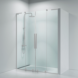 Faro 32 Skjutdörr nischlösning 2000mm8mm klart glass, kromprofiler