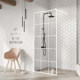 Walk-in Hvid New york 50-100, 10 mm glas