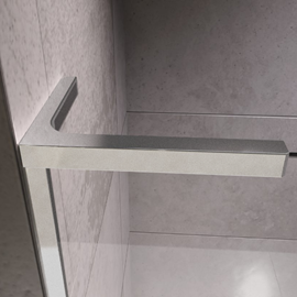 L stang 240x160 6/8mm venstre borstat nickel