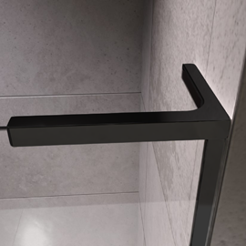 L stang 240x160 6/8mm höger matt svart