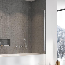 Noma 70 svingbar brusevæg for badekar Krom højre 