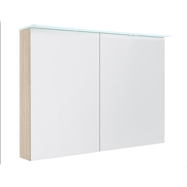 Spejlskab 1000x700mm, lys glastop