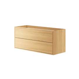 Nordic Handcrafted 120 cm  base cabinet. Natural oak with dovetailed solid oak drawers.