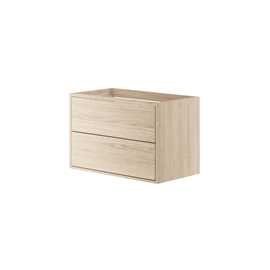 Nordic Handcrafted 80 cm  base cabinet. Light oak with dovetailed solid oak drawers.