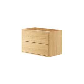 Nordic Handcrafted 80 cm  base cabinet. Natural oak with dovetailed solid oak drawers.