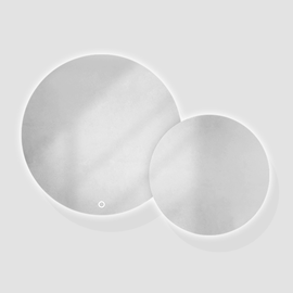 Duo spejl, højre 112x90 med baggrundsbelysning, farvestyring, dimmer og dugfrit