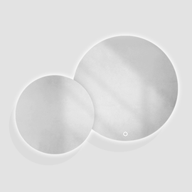 Duo spejl, venstre,  112x90 med baggrundsbelysning, farvestyring, dimmer og dugfrit
