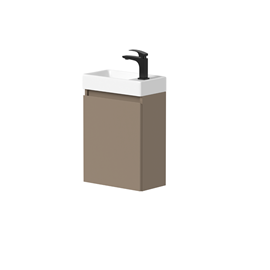 Amanda Plus vaskeskab  390 x213mm, cocoa brun, 1 låge, højre hængsler