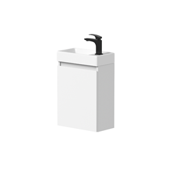 Amanda Plus vaskeskab  390 x213mm, blank hvid, 1 låge, højre hængsler