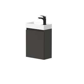 Amanda Plus vaskeskab  390 x213mm, antracit, 1 låge, højre hængsler