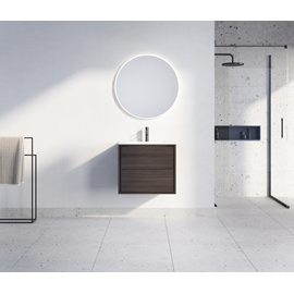 Nordic Handcrafted 60 cm snedker vaskeskab. Smoked oak med fingertappede massive egetræsskuffer.