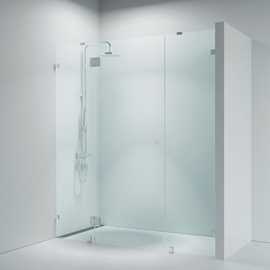 Lucca 60 swing door with 2 side panels, 8mm clear glass, chrome, 70-270cm