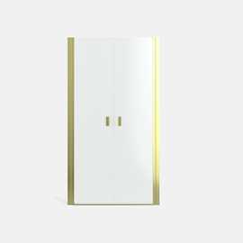 Noma 30 dubbla svängdörrar 700mm 6mm glas med mässingsprofiler