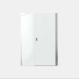 Noma 45 svängdörr höger med sidopanel 1200mm 6mm glas med kromprofiler