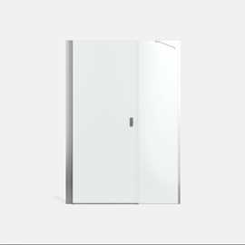 Noma 45 svängdörr vänster med sidopanel 1200mm 6mm glas med kromprofiler