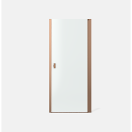Noma 20 svängdörr höger 800mm 6mm glas med borstad kopparprofiler
