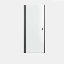 Noma 20 svängdörr vänster 900mm 6mm glas med gunmetalprofiler