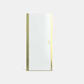 Noma 20 svängdörr vänster 800mm 6mm glas med mässingsprofiler