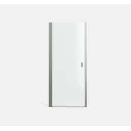 Noma 20 swing door left, 800 mm, 6 mm glass with brushed nickel profiles