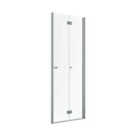 Noma 180 nischvikdörr, 800mm höger 6mm glas, borstad nickelprofiler