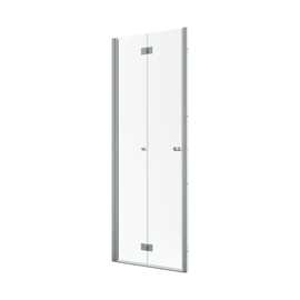 Noma 180 nischvikdörr, 800mm vänster 6mm glas, borstad nickelprofiler