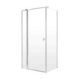 Noma 155 hörnlösning 120x80/90/100 6mm glas, vänster modell, kromprofiler