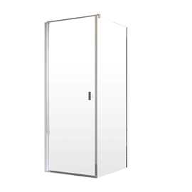 Noma 135 hörnlösning 79x79 cm glas 6 mm vänster modell, kromprofiler