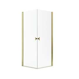 Noma 120 fyrkantigt hörn, STD 800mm 790 x 790 mm höjd 2000 mm mässingsprofiler