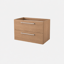 Parma vaskeskab 790x445mm, brun eg , 2 skuffer