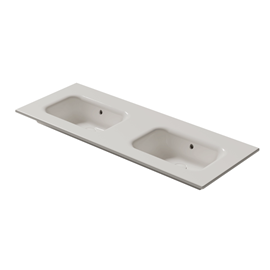 Mara dobbeltvask 1210x460mm, hvid, uden hanehul