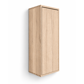Nordic Handcrafted wall cabinet 71x32x20 with reversible door, light oak