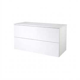 Parma Push Open underskab 990x445mm, blank hvid