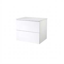Parma Push Open underskab 590x445mm, blank hvid
