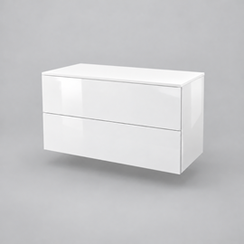 Parma Push Open underskab 1190x445mm, blank hvid