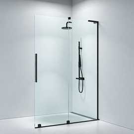 Faro 12 Sliding door Walk-In solution 1600mm, Right (R ), gunmetal