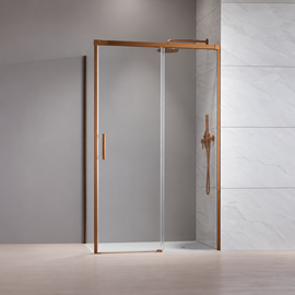 Slide 52 sliding door corner solution 1000 døre, brushed copper profile right