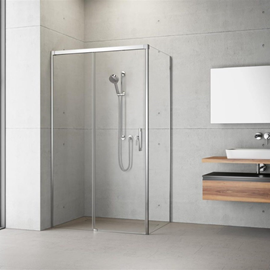Slide 52 sliding door corner solution 1400 døre, chrome profile left