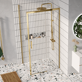 Slide 52 sliding door corner solution 1600 døre, gold profile right