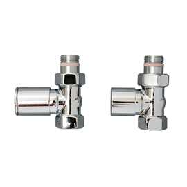 Serie 100 ventilsæt, lige, krom,