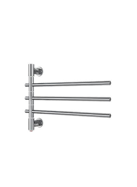 Fondo  towel rail 440x595mm 3 arms electric, polished stainless steel