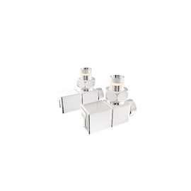 Ventilsæt vinkel firkantet hvid 