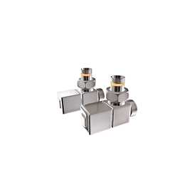 Ventilsæt vinkel firkantet sort