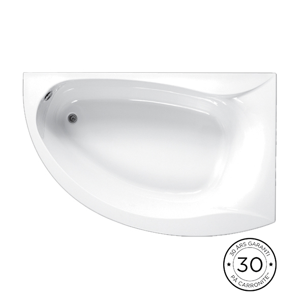 Omega hjørnekar Carronite 1700x1000mm 