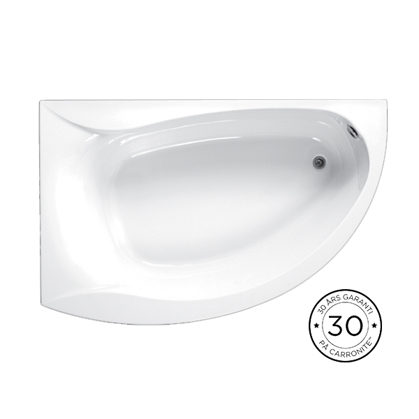 Omega hjørnekar Carronite 1700x1000mm 