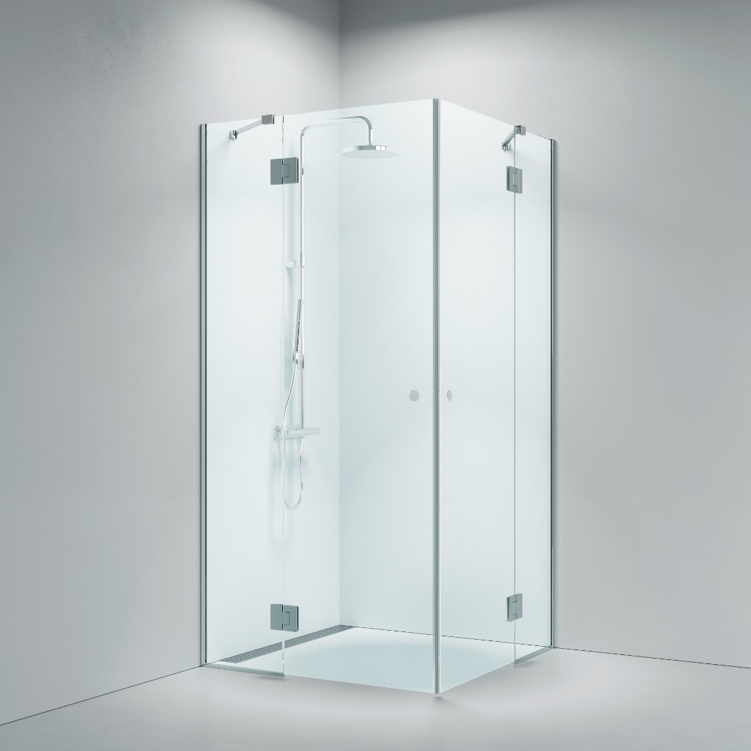 Lucca 165 firkantet hjørne - valgfrit beslag/glastype