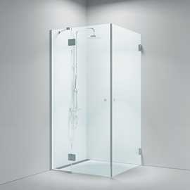 Lucca 145 square corner, 8mm clear glas